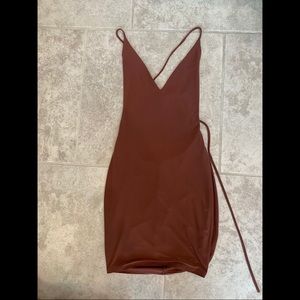Brown Naked Wardrobe mini dress
